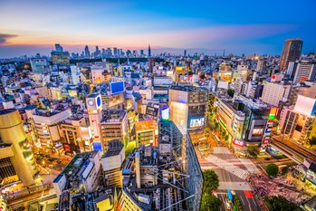 Tokio bei Nacht (Skyline)