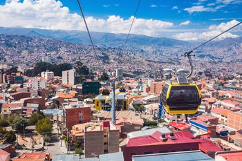 Seilbahn in Boliviens Haupstadt La Paz