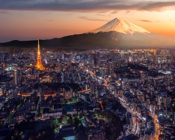 Tokio und der Mount Fuji