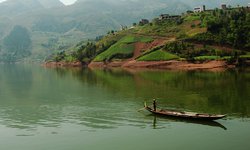 Fischer auf dem Yangtsee Fluss in China