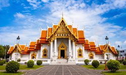 Tempel Wat Benchamabophit in Thailands Metropole Bangkok