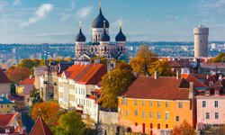 Blick über Talin in Estland auf einer Baltikum Reise