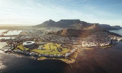 Südafrika Rundreise in das traumhafte Kapstadt: Blick über die Stadt, im Hintergruand der Tafelberg